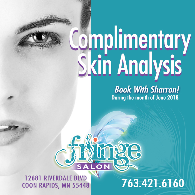 Complimentary Skin Analysis! June special with Sharron at Fringe Salon CR